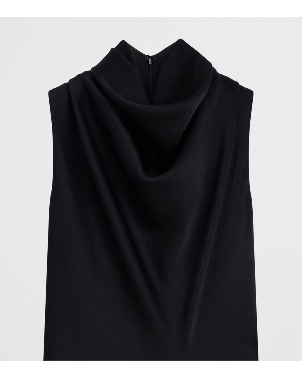 Givenchy Black Draped Cowl-Neck Blouse