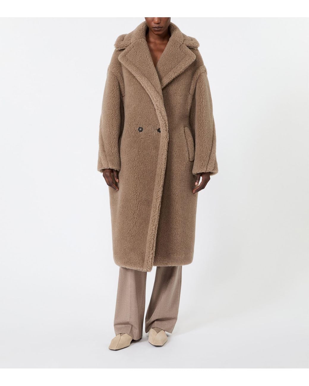 Max Mara Brown Cashmere-Silk Teddy Coat