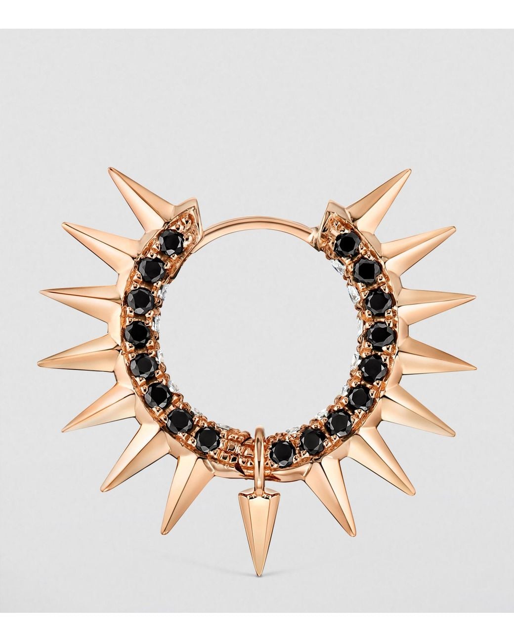 Maria Tash Metallic And Diamond Pavé Metal Mohawk Hoop Earring