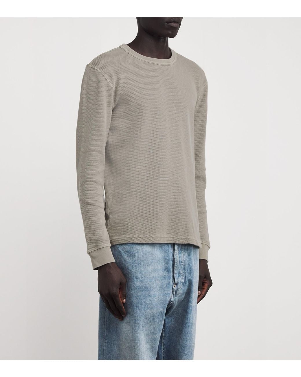 Citizens of Humanity Gray Cotton Waffle-Knit Sweatshirt for men