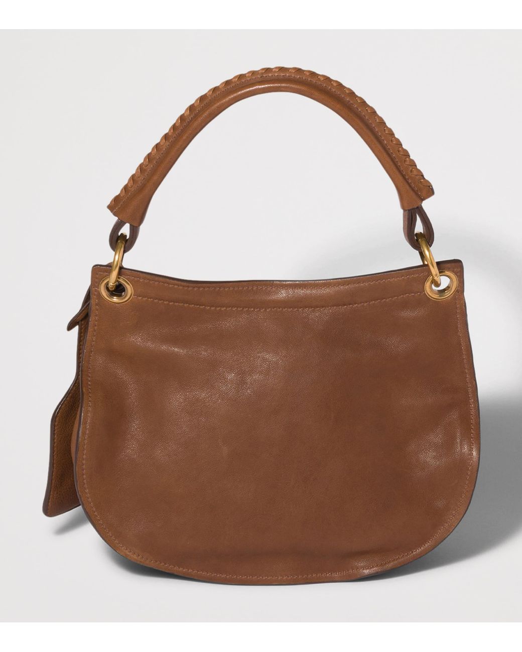Miu Miu Brown Small Leather Rendez-Vous Shoulder Bag