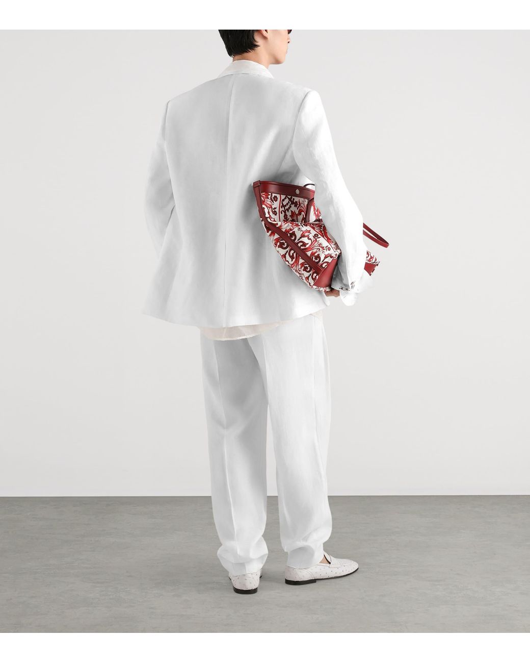 Dolce & Gabbana White Linen Sicilia Suit Jacket for men
