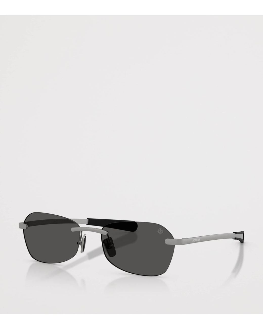 Moncler Black Orris Irregular Rectangle Sunglasses