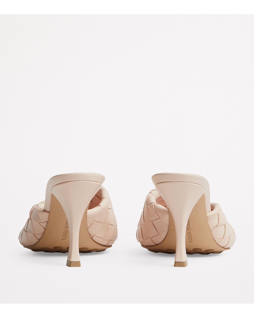 Bottega Veneta Pink Leather Intrecciato Blink Mules 80