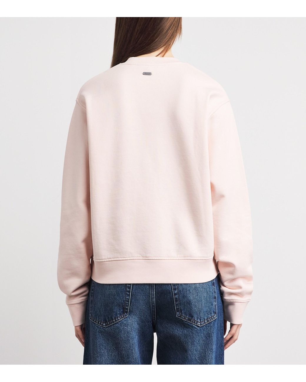 Barbour Pink Cotton Crew-Neck Sweatshirt