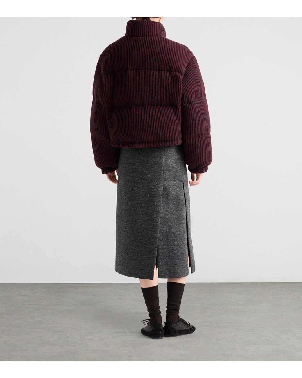 Prada Brown Wool-Cashmere Down Jacket