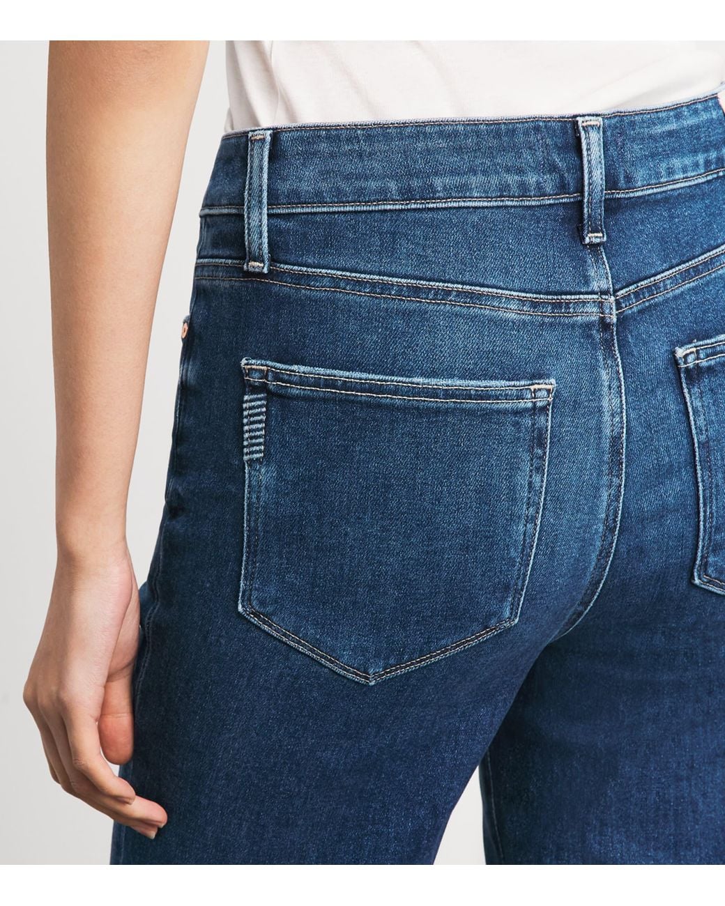 PAIGE Blue Stretch-Denim Laurel Canyon Bootcut Jeans
