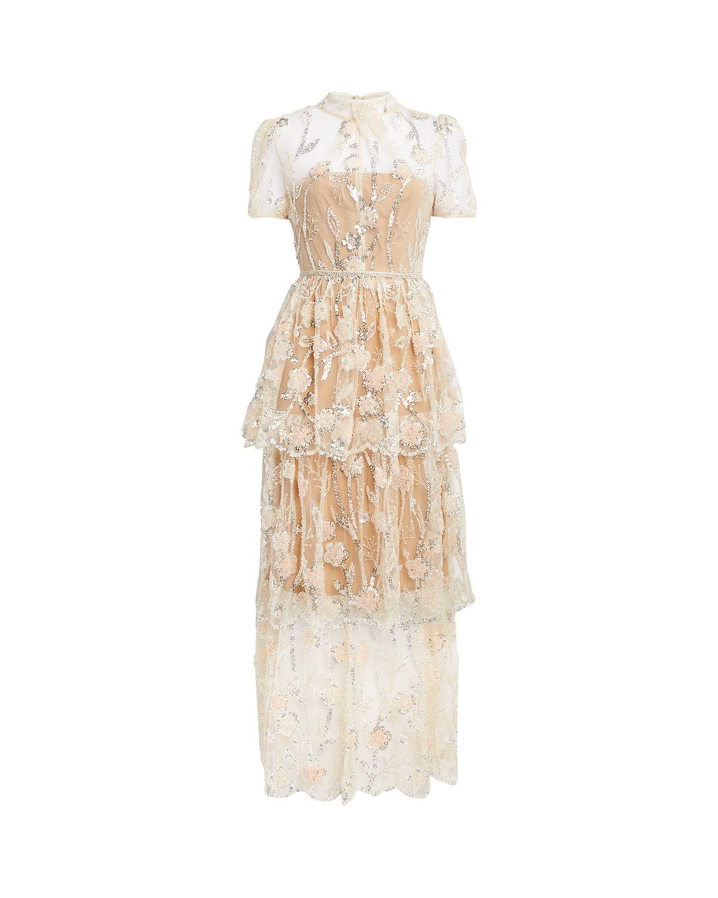 self portrait floral sequin dress Self Portrait One-Shoulder Floral Sequin Mini