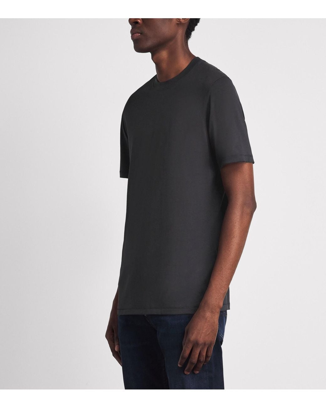 7 For All Mankind Blue Crew-Neck T-Shirt for men