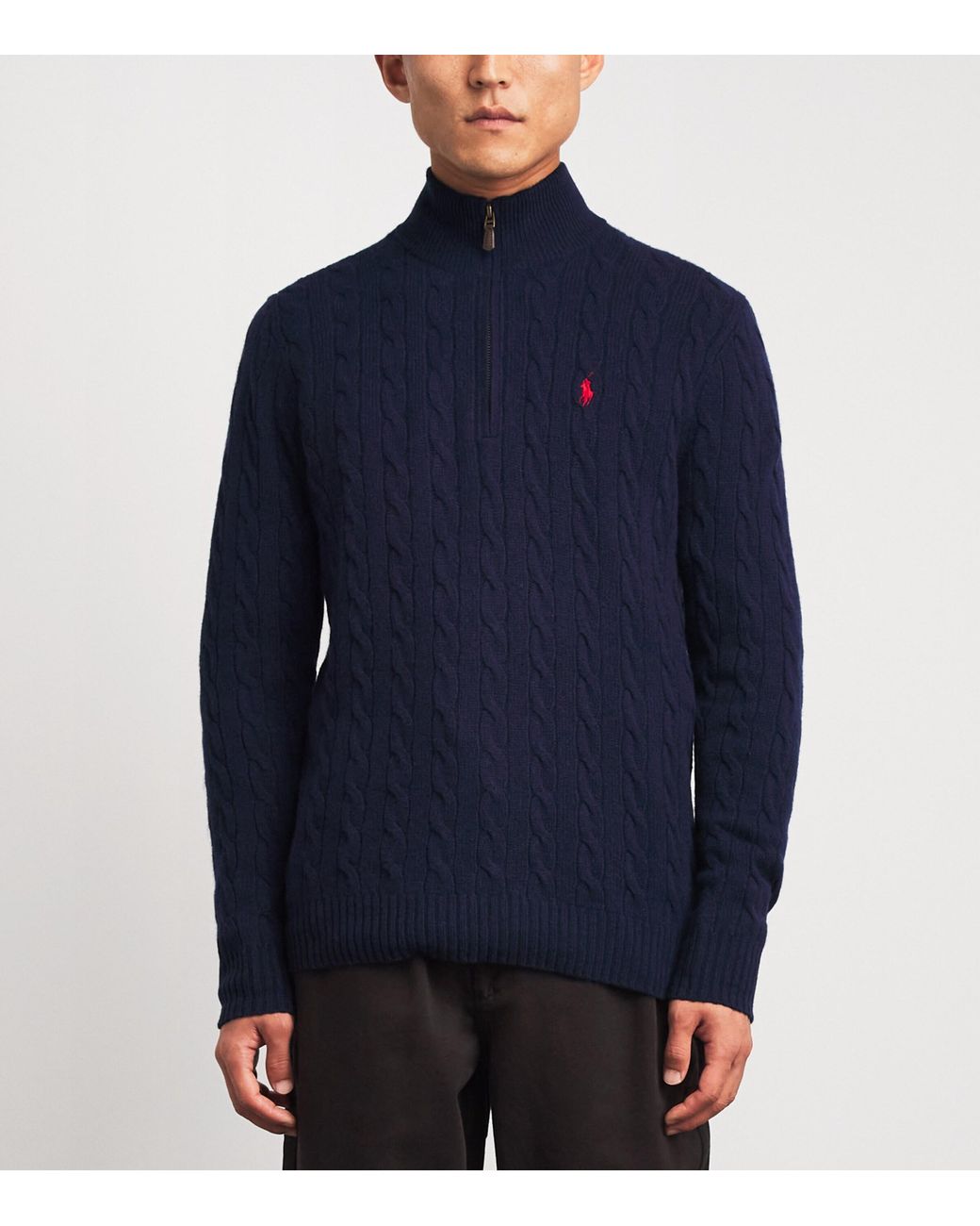 Polo Ralph Lauren Blue Cotton Cable-Knit Sweater for men