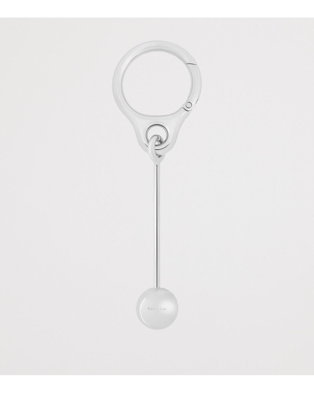 Loewe White Bar Pebble Keyring