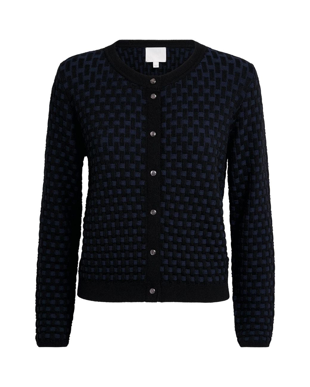 Molli Blue Wicker-Knit Cardigan