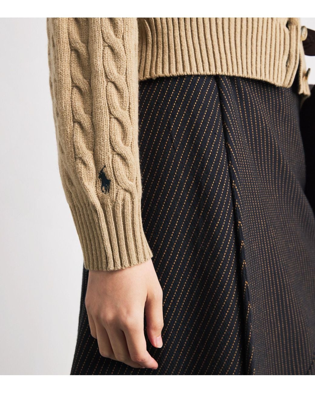 Polo Ralph Lauren Natural Wool-Cashmere Cable-Knit Cardigan