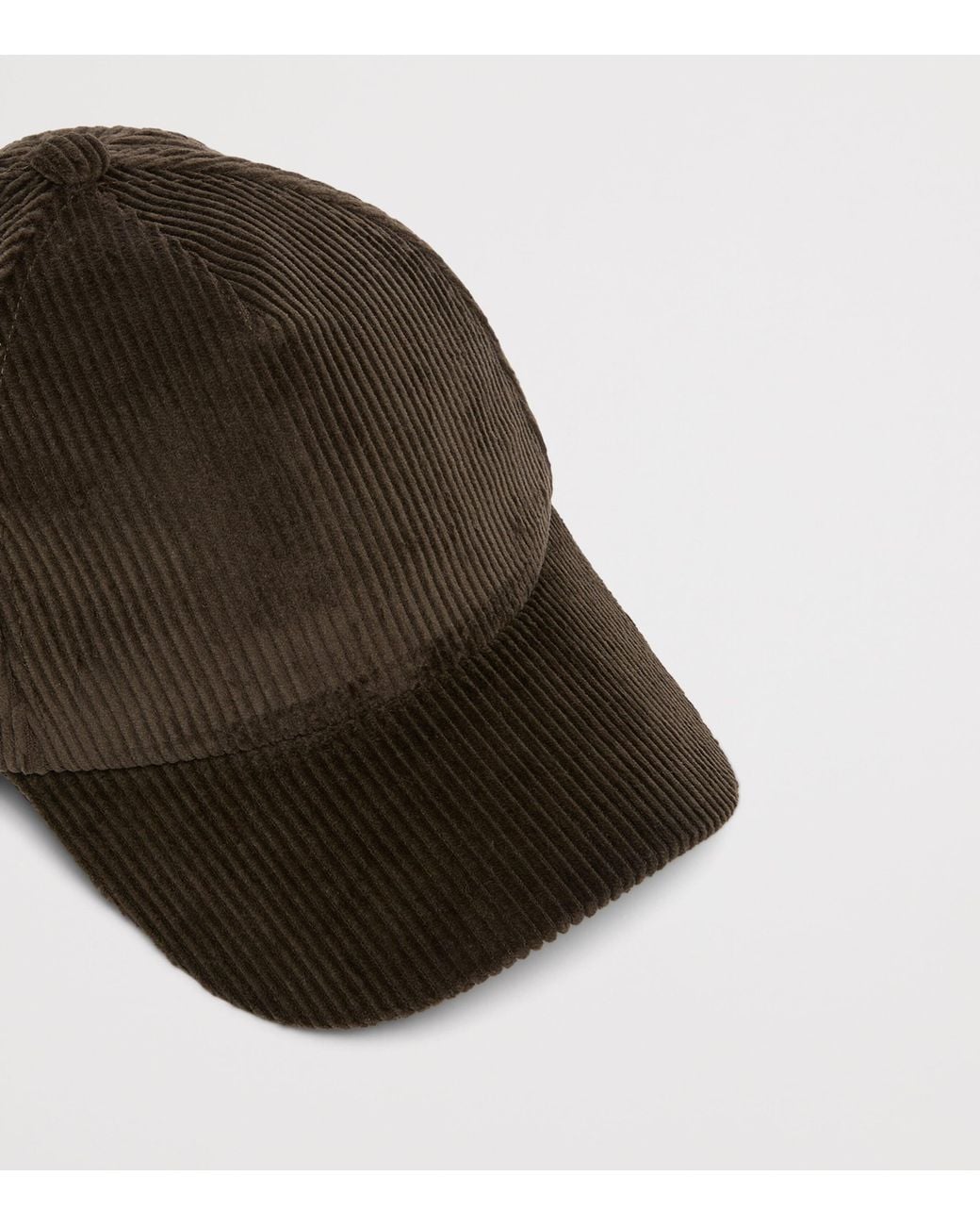 Weekend by Maxmara Brown Cotton Corduroy Baseball Cap