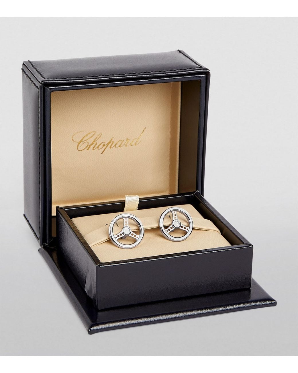 Chopard White Racing Steering Wheel Cufflinks for men