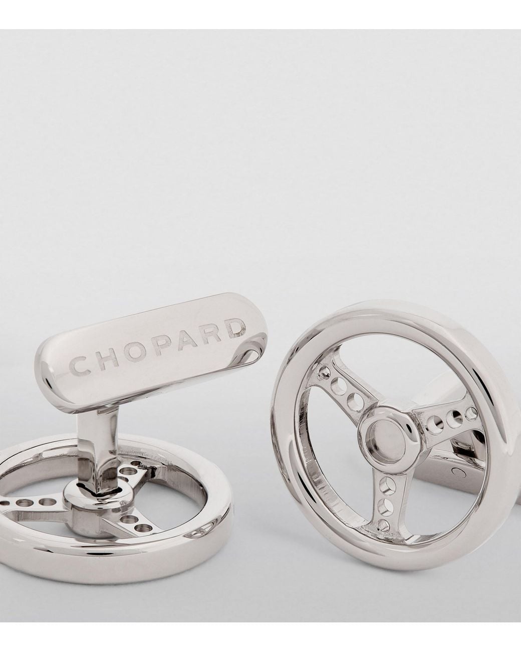 Chopard White Racing Steering Wheel Cufflinks for men