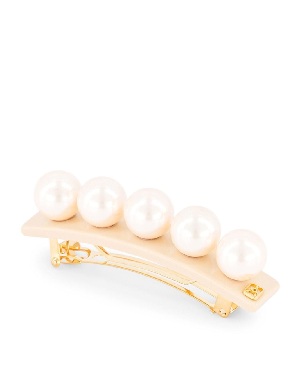 Alexandre De Paris Natural Oversize Pearl-Detail Slide Hair Clip