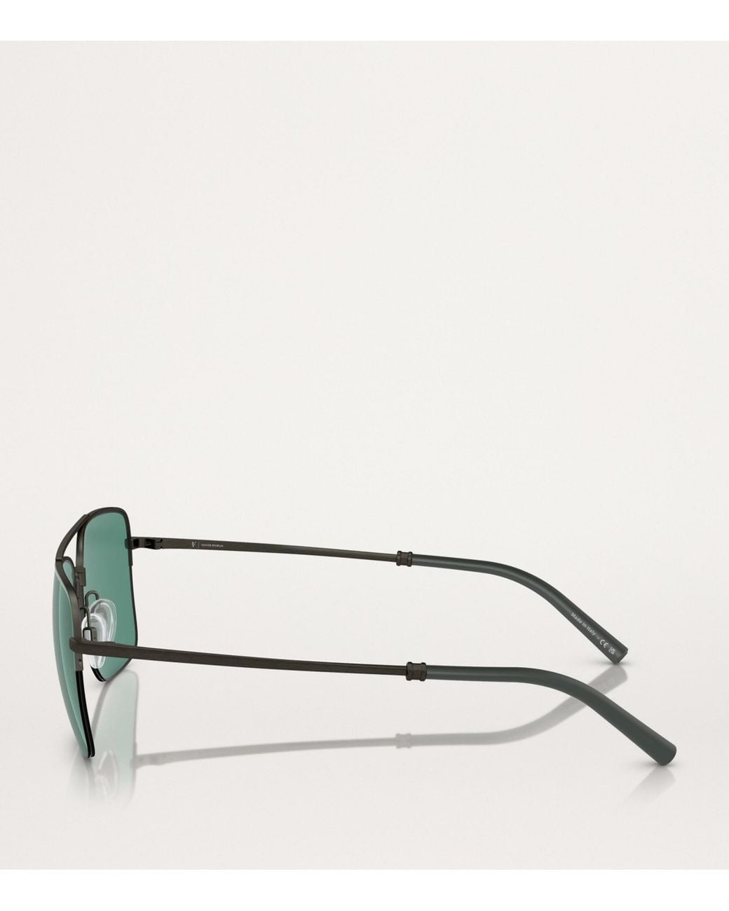Oliver Peoples Green Metal R-2 Sunglasses for men