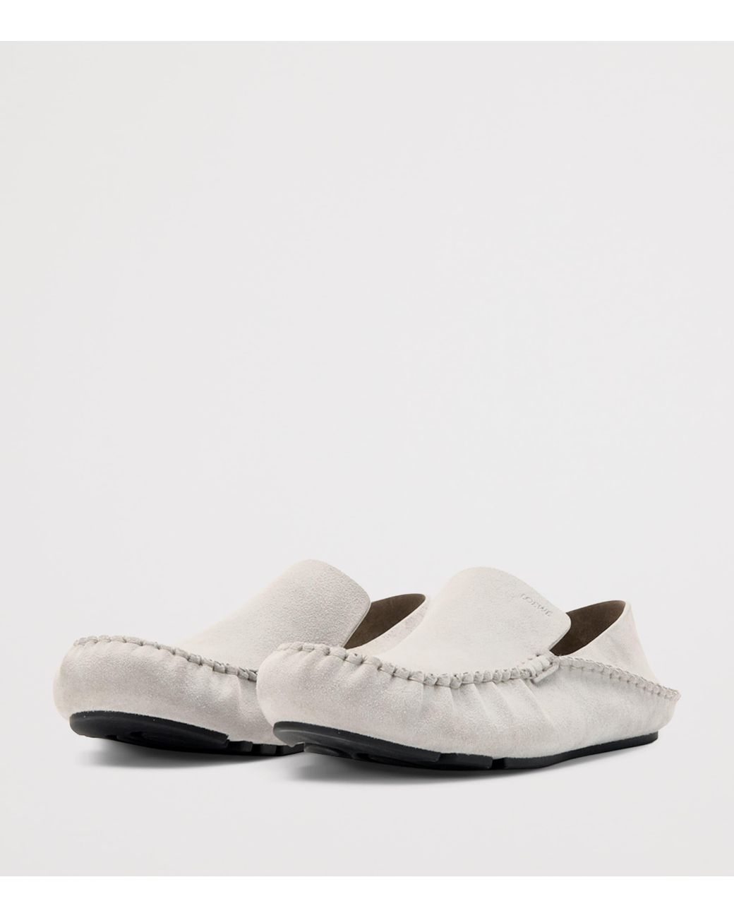 Loewe White Suede Rambla Loafers for men