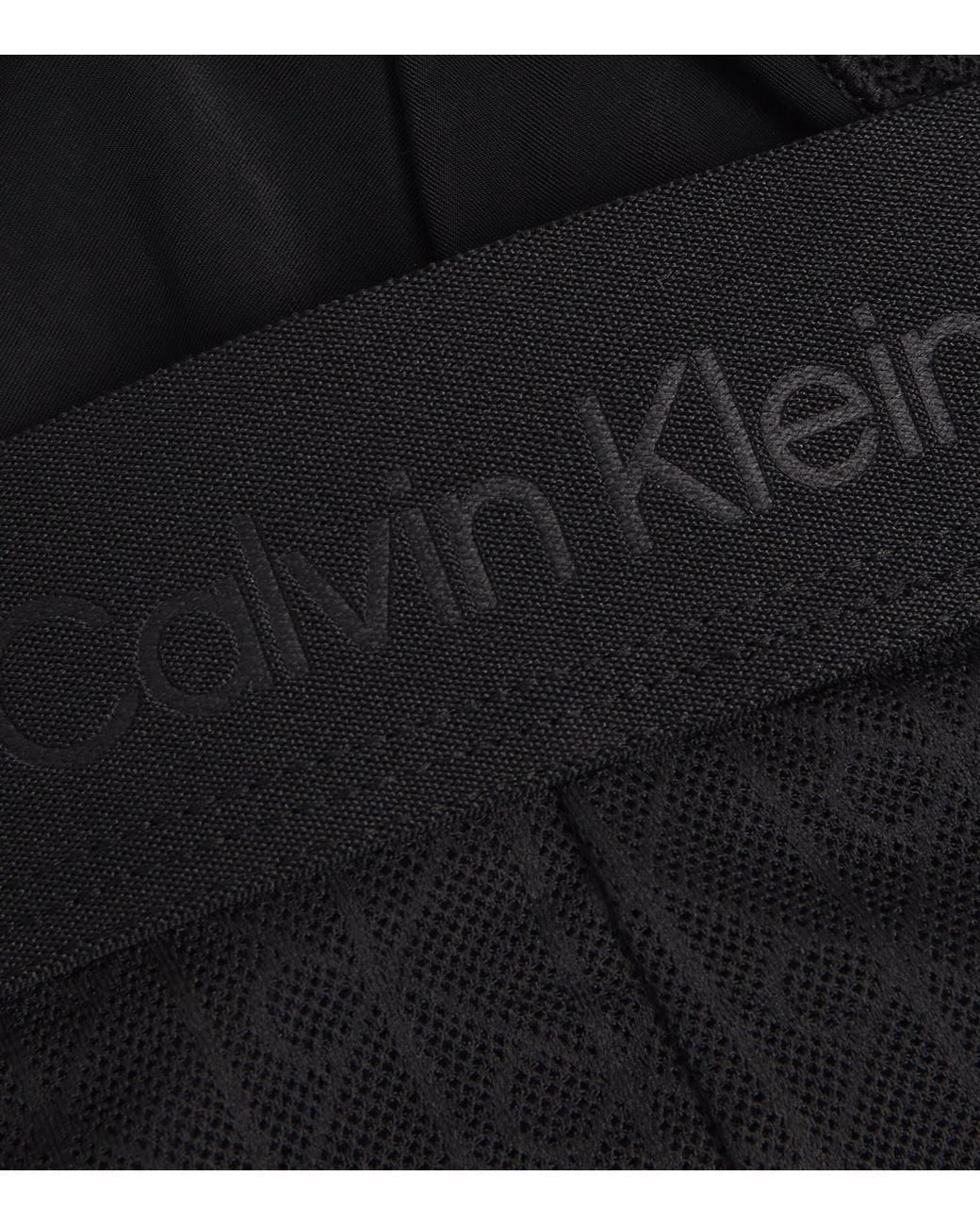 Calvin Klein Black Microfibre Lace Jockstrap for men