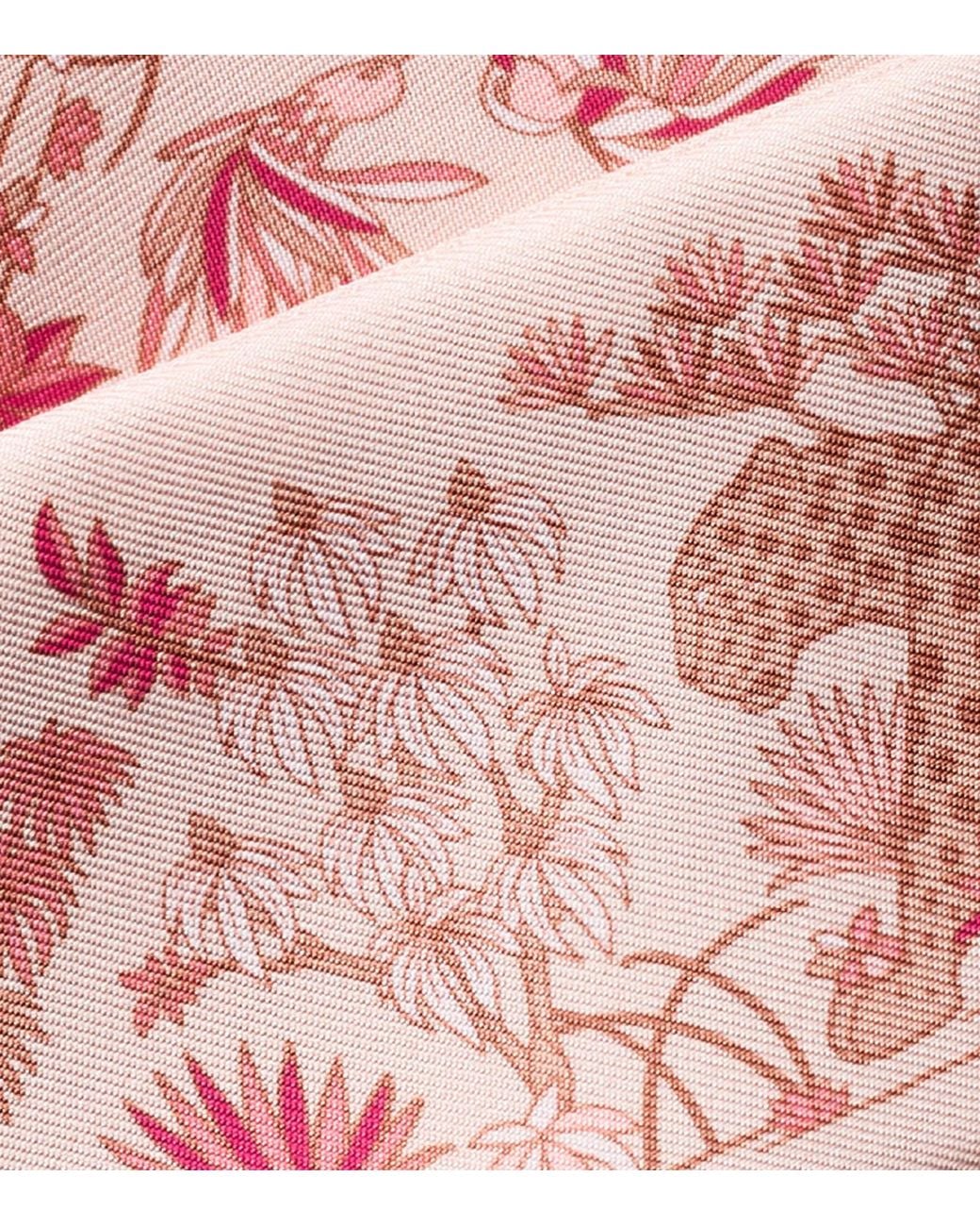 Cartier Pink Silk Panthère Fauna And Flora Scarf