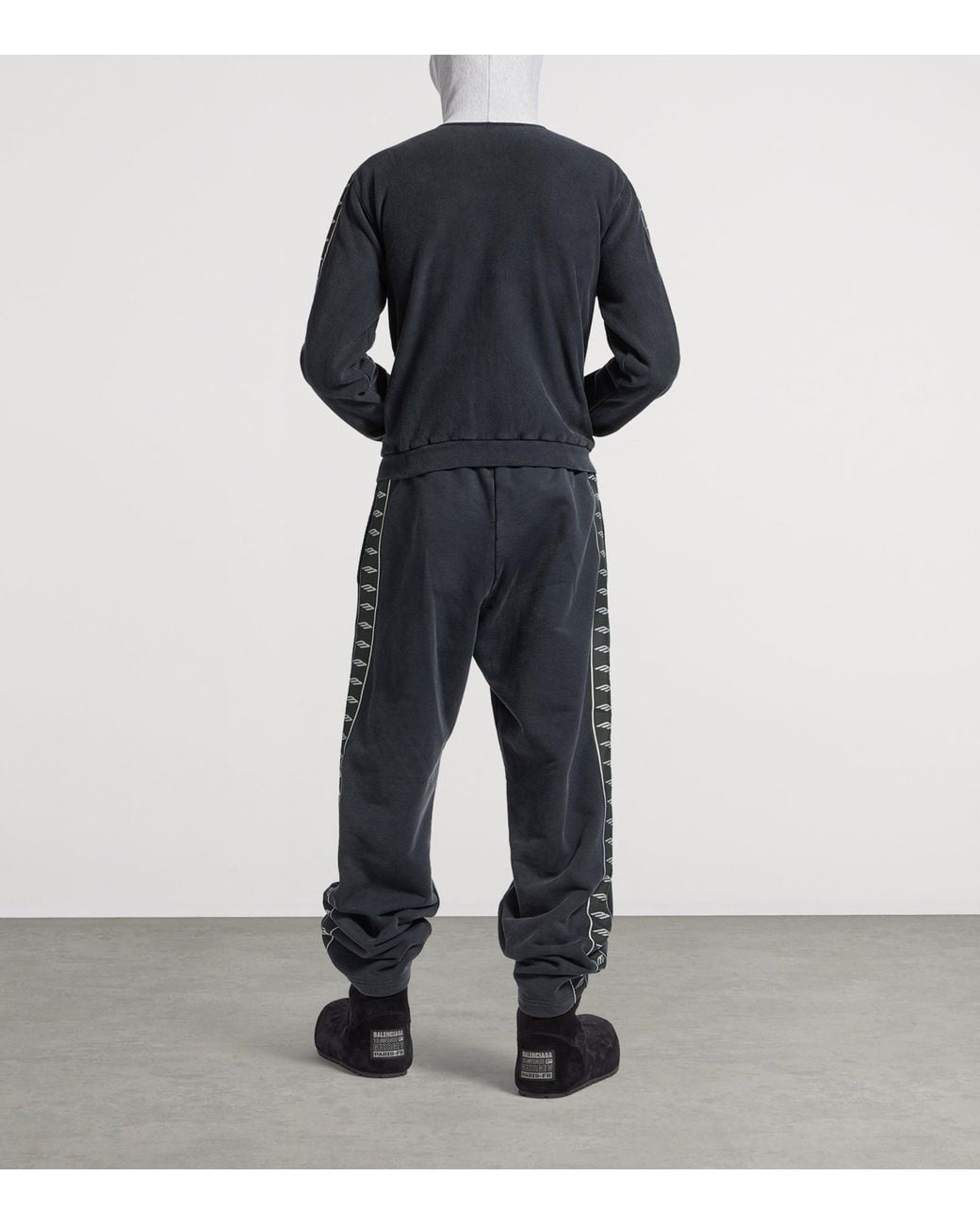 Balenciaga Blue Oversized Logo Sweatpants for men