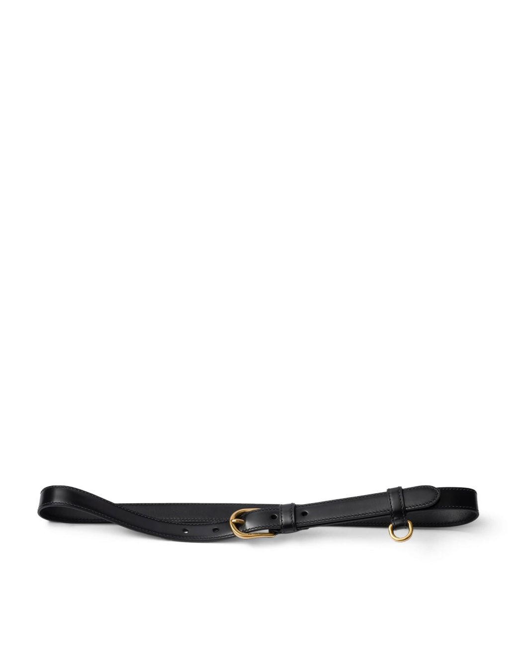Prada Black Calf Leather Belt