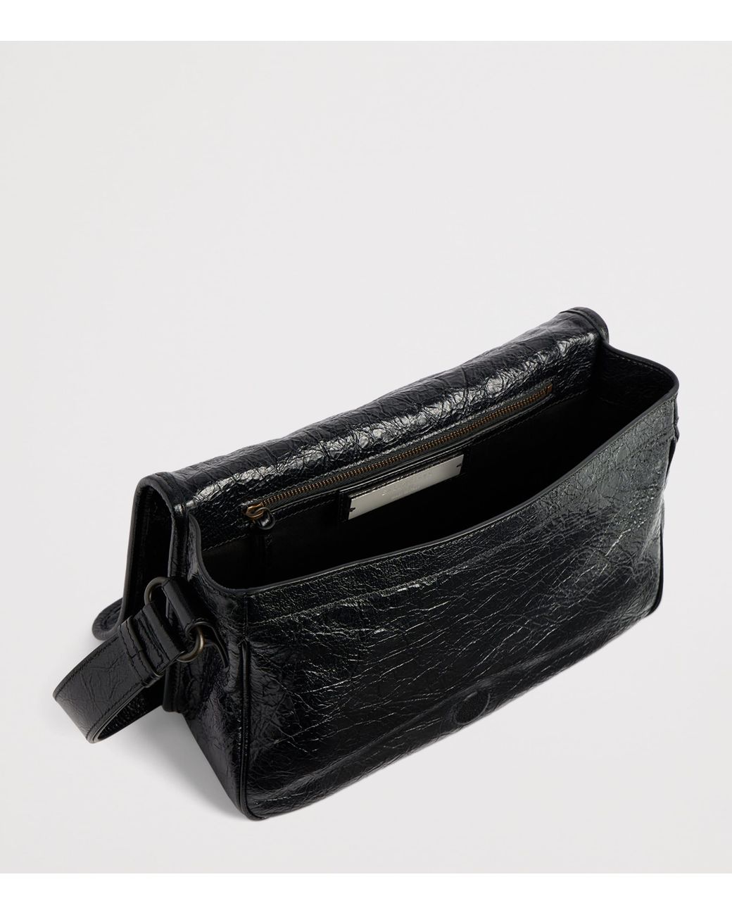 Balenciaga White Crinkled Calfskin Le City Messenger Bag for men