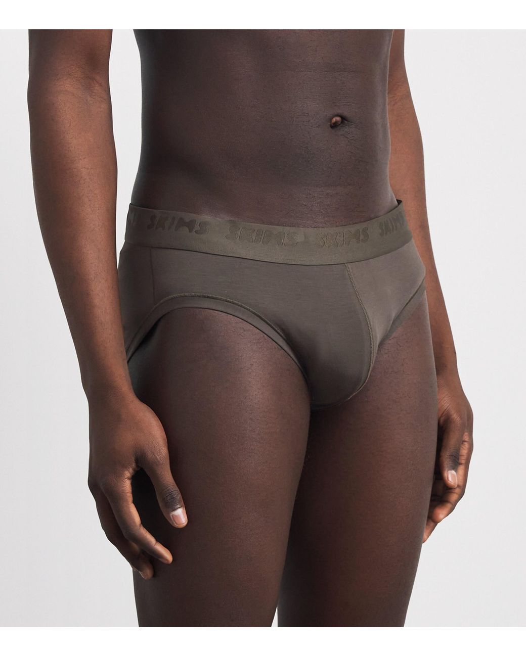Skims Gray Stretch Briefs for men