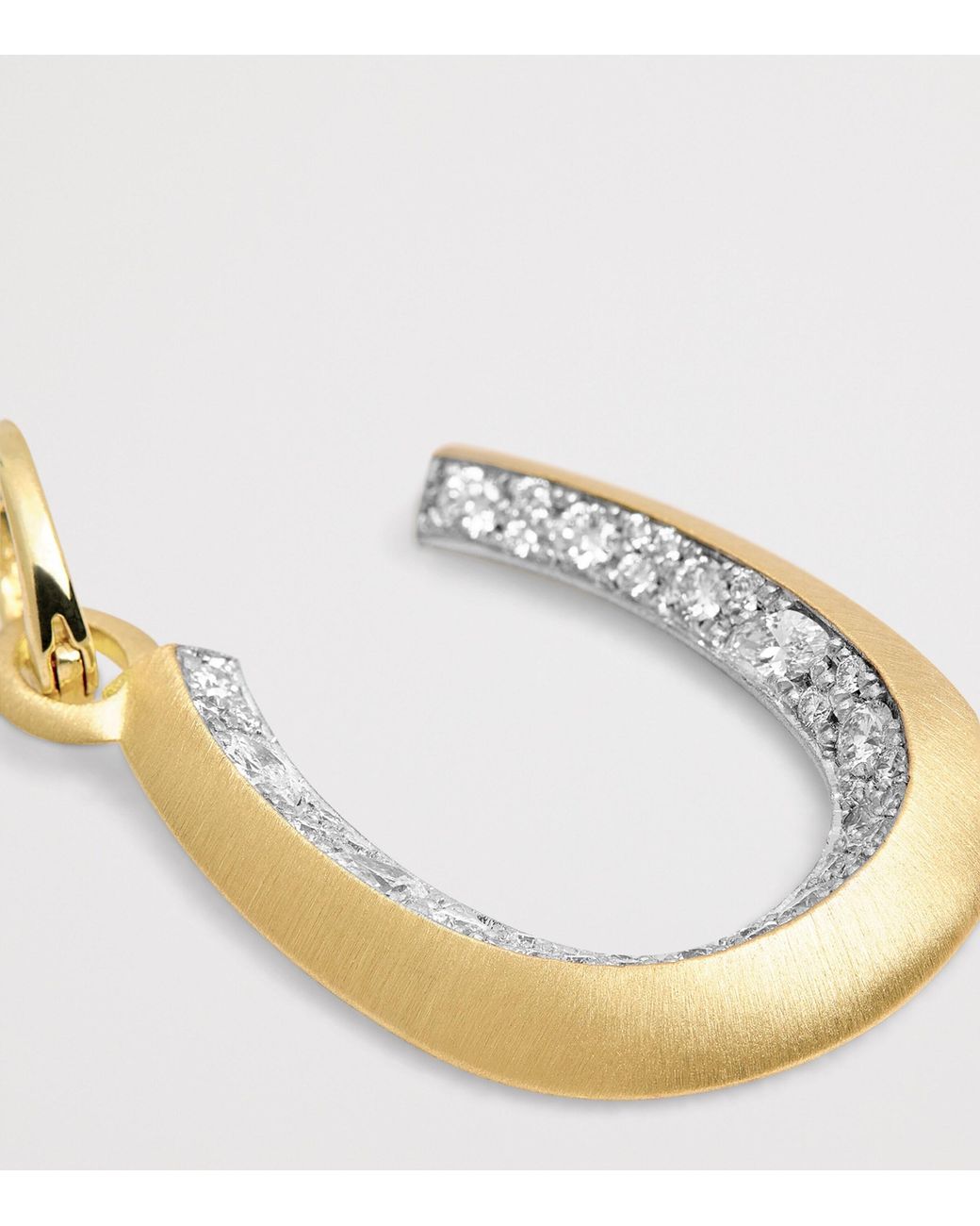 Jade Trau Metallic And Diamond Horseshoe Charm