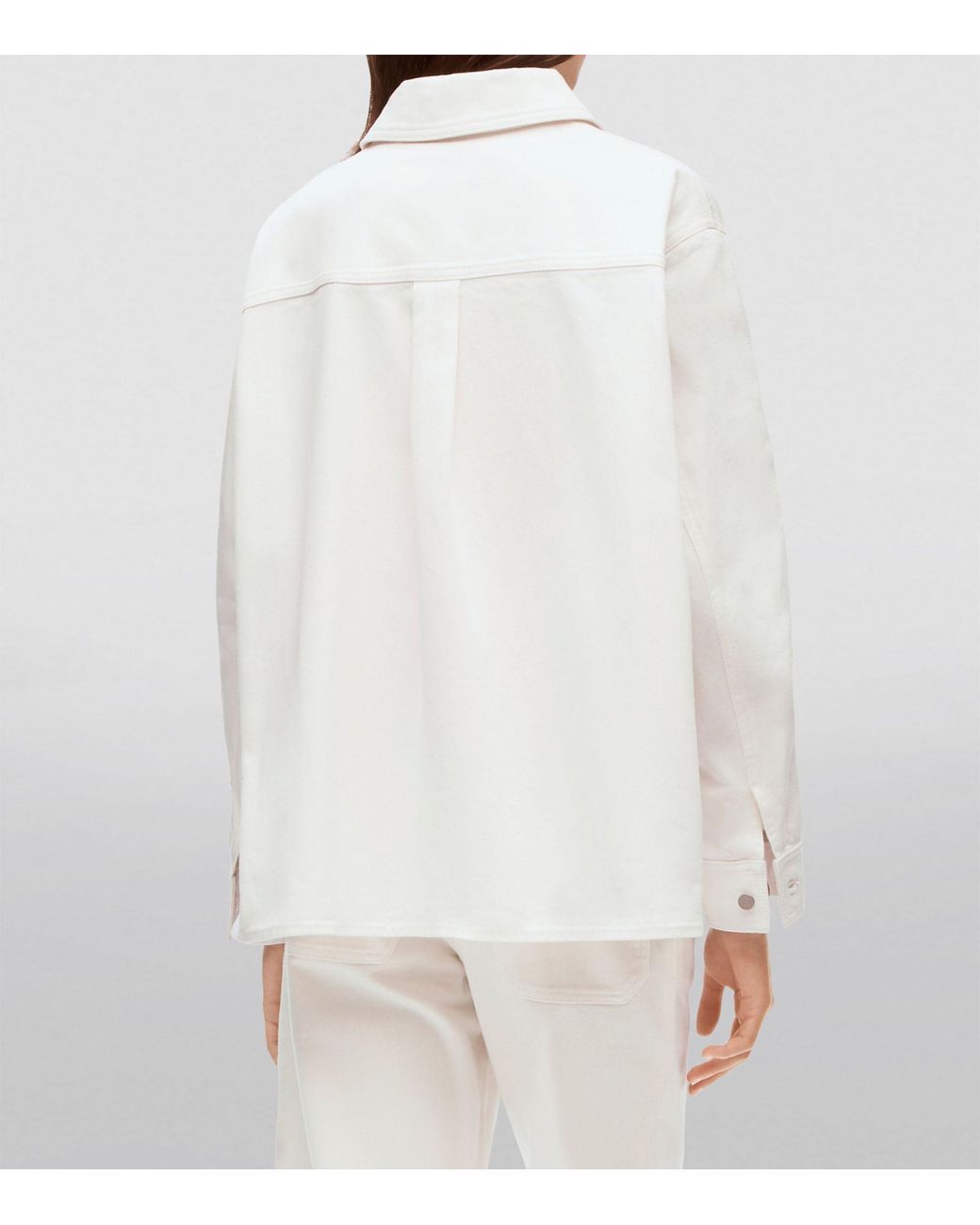 Loewe X Paula's Ibiza Denim Overshirt in White | Lyst