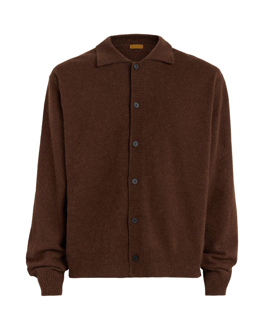 LE17SEPTEMBRE Brown Wool-Alpaca Collar Cardigan for men