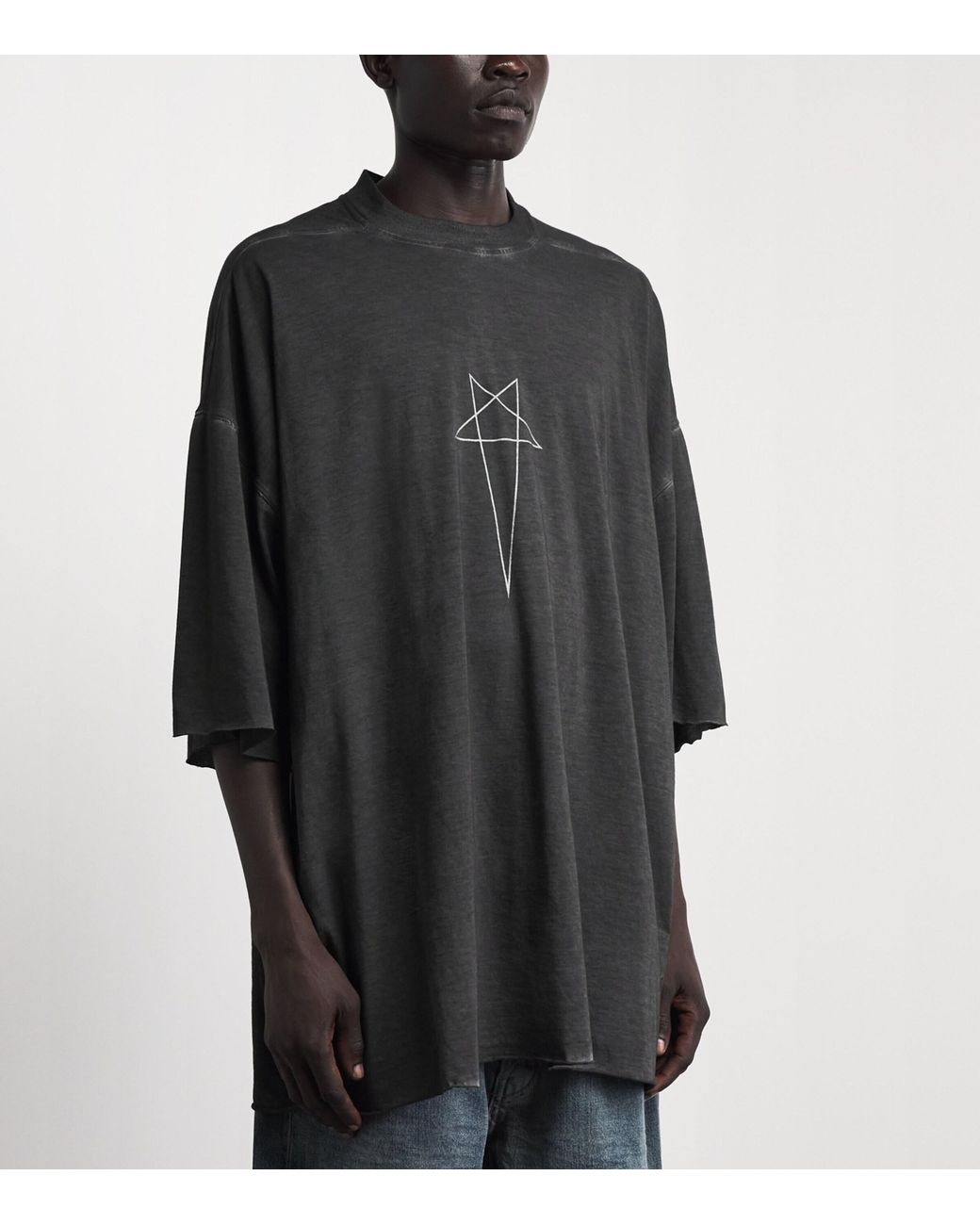 Rick Owens Black Cotton Tommy T-Shirt for men