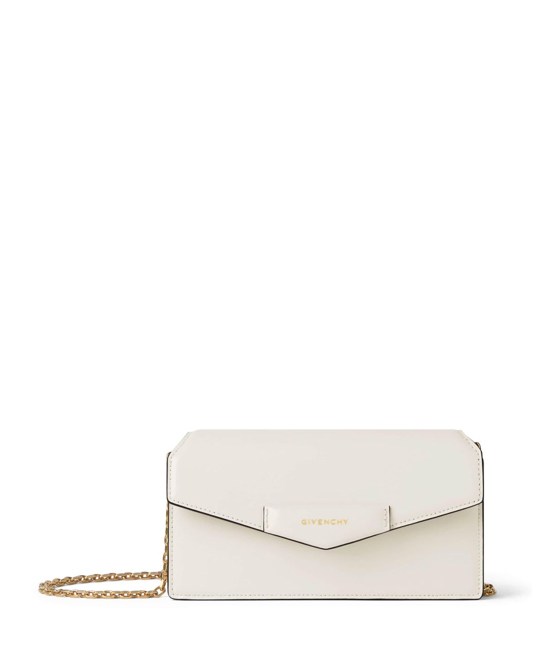 Givenchy White Leather Antigona Chain Wallet