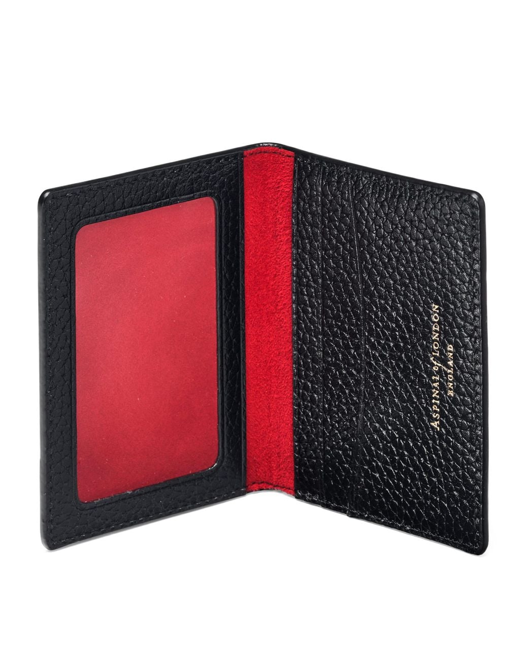 Aspinal Black Leather Travel Card Holder