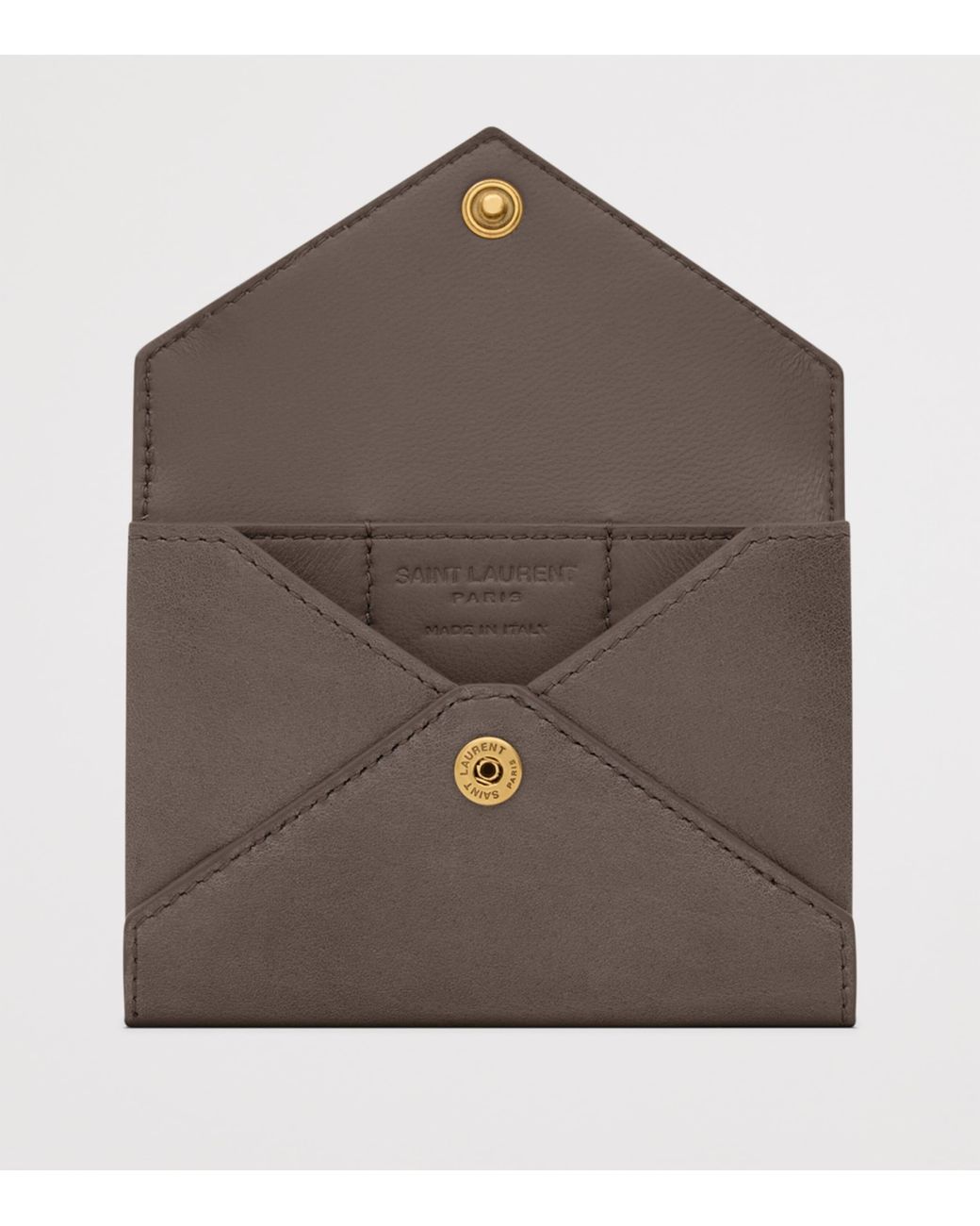 Saint Laurent Brown Letter Card Holder