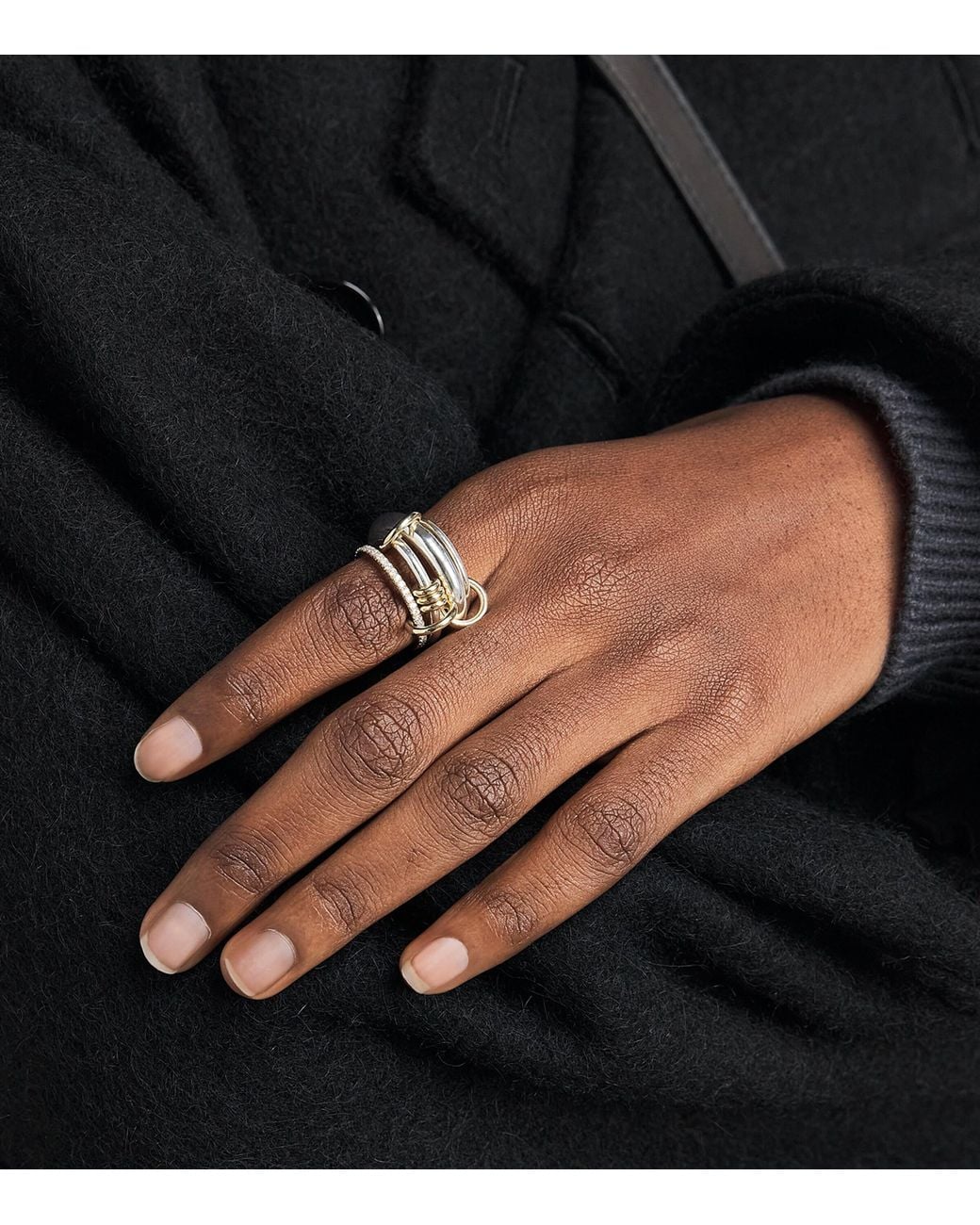 Spinelli Kilcollin Metallic Sterling, And Diamond Aries Ring