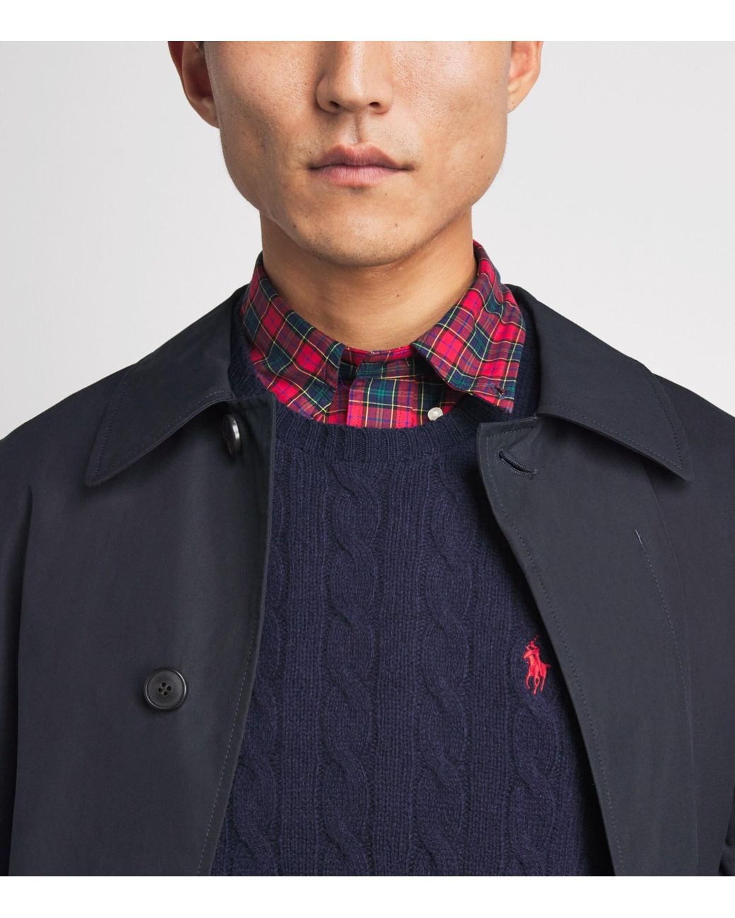 Polo Ralph Lauren Blue Wool-Cashmere Cable-Knit Sweater for men