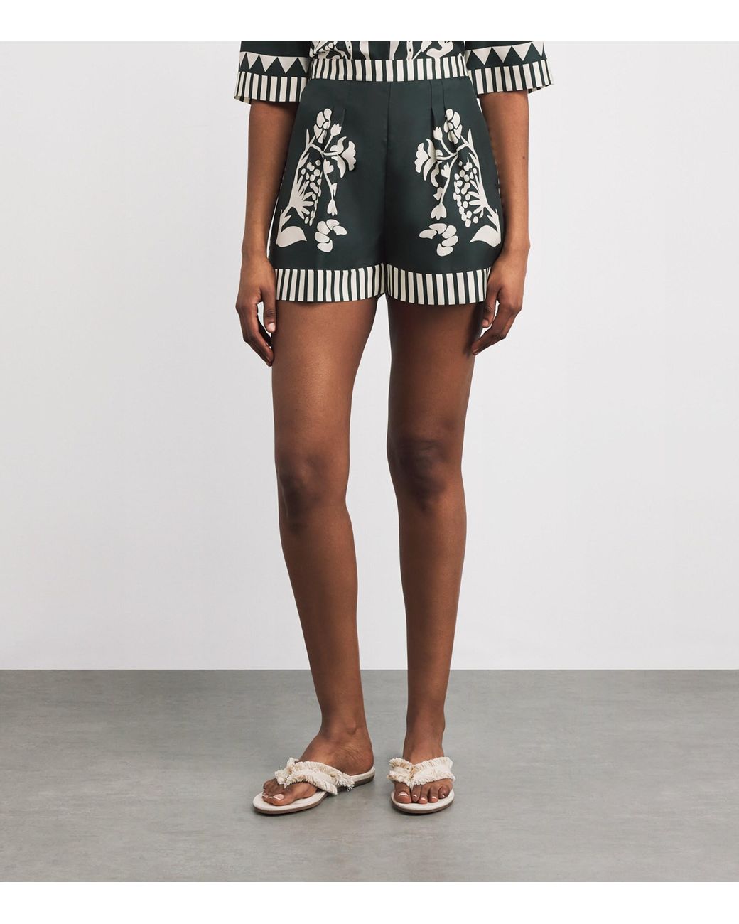 Eres Black Silk Floral Arjun Shorts