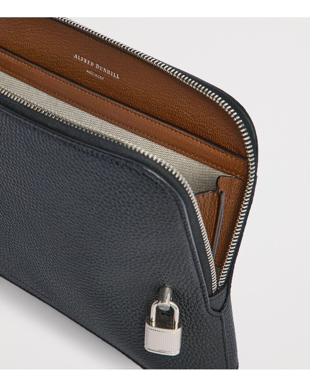 Dunhill Black Leather Bourdon 27 Pouch for men