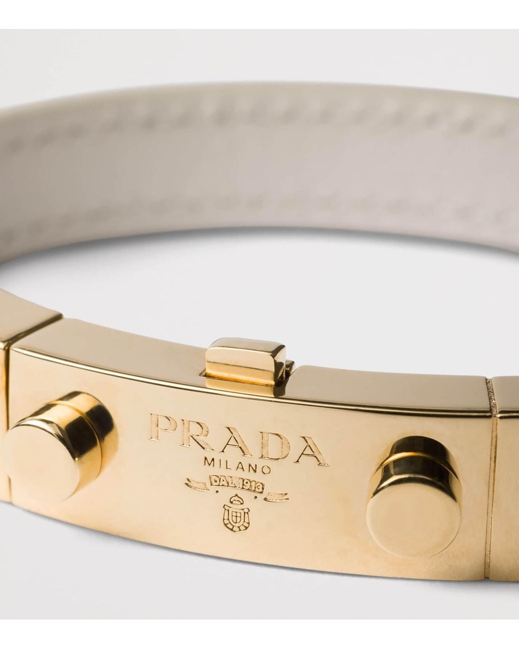 Prada Natural Saffiano Leather Bracelet
