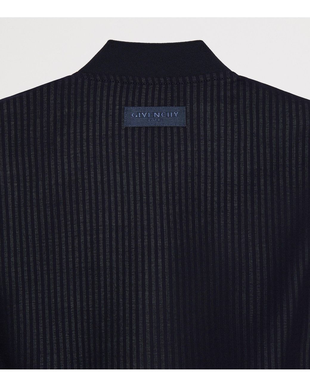 Givenchy Blue Wool-Blend Stripe Bomber Jacket for men