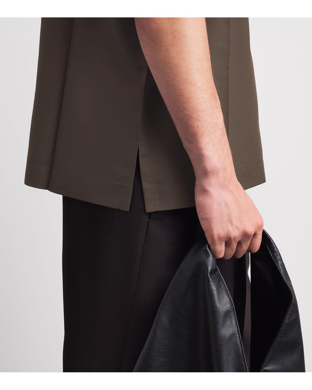 IM MEN Brown Short-Sleeve Compact Shirt for men