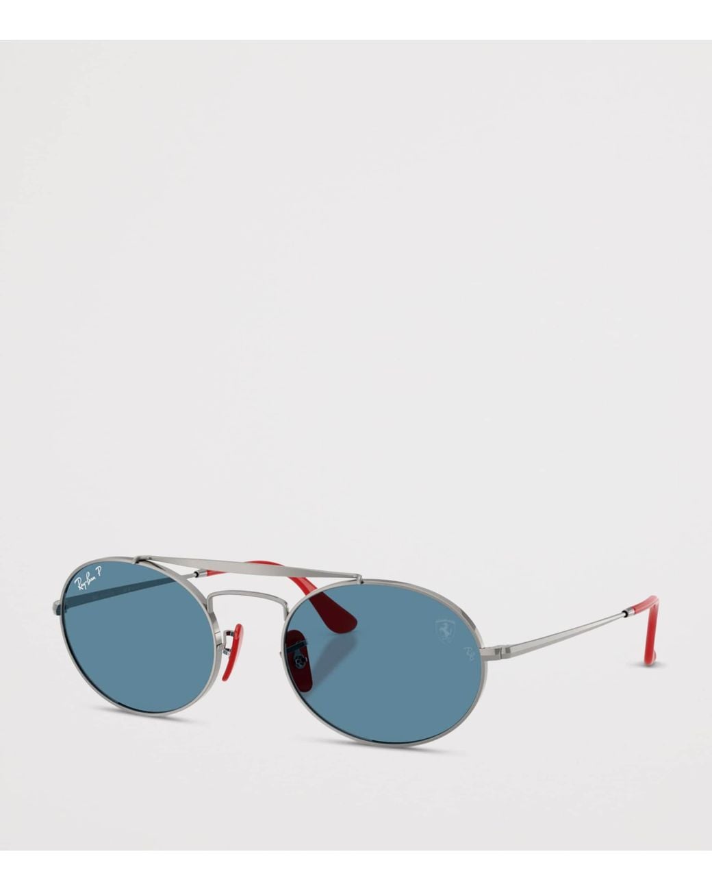 Ray-Ban Blue Metal Polarised+ Lenses Oval Sunglasses
