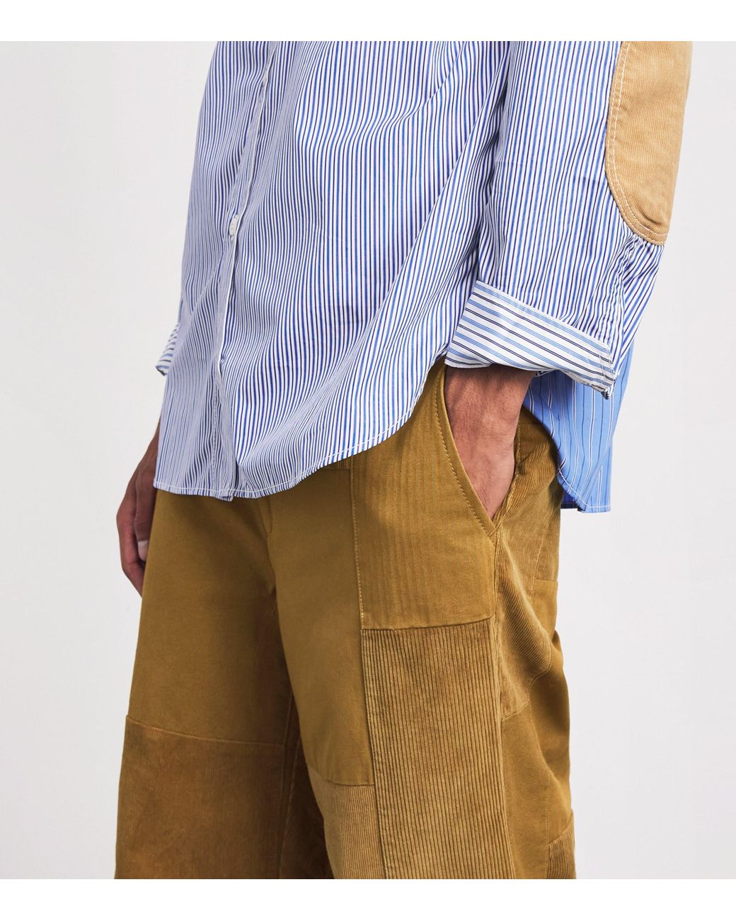 Junya Watanabe Natural Cotton Patchwork Trousers for men