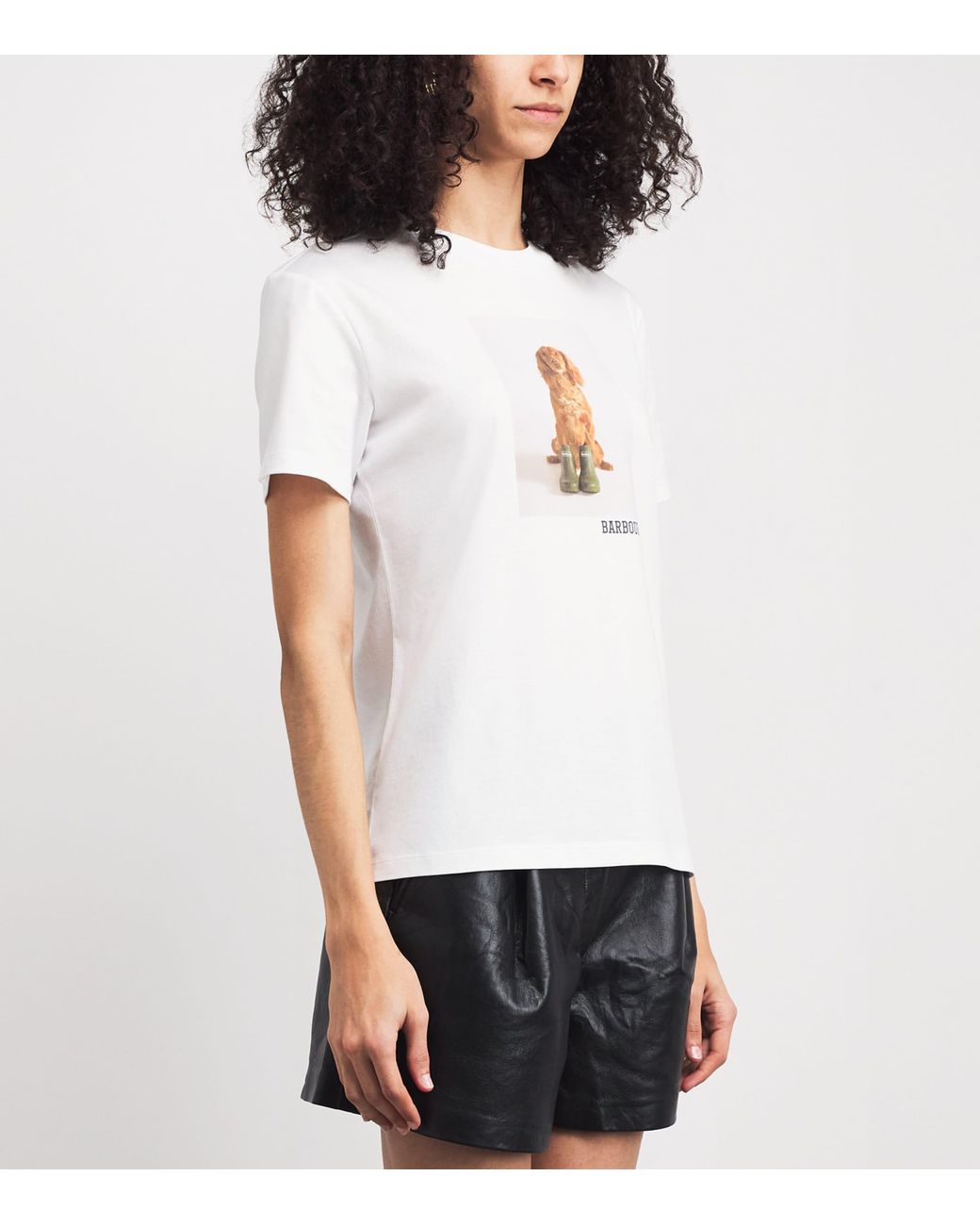 Barbour White Cotton Bedale T-Shirt