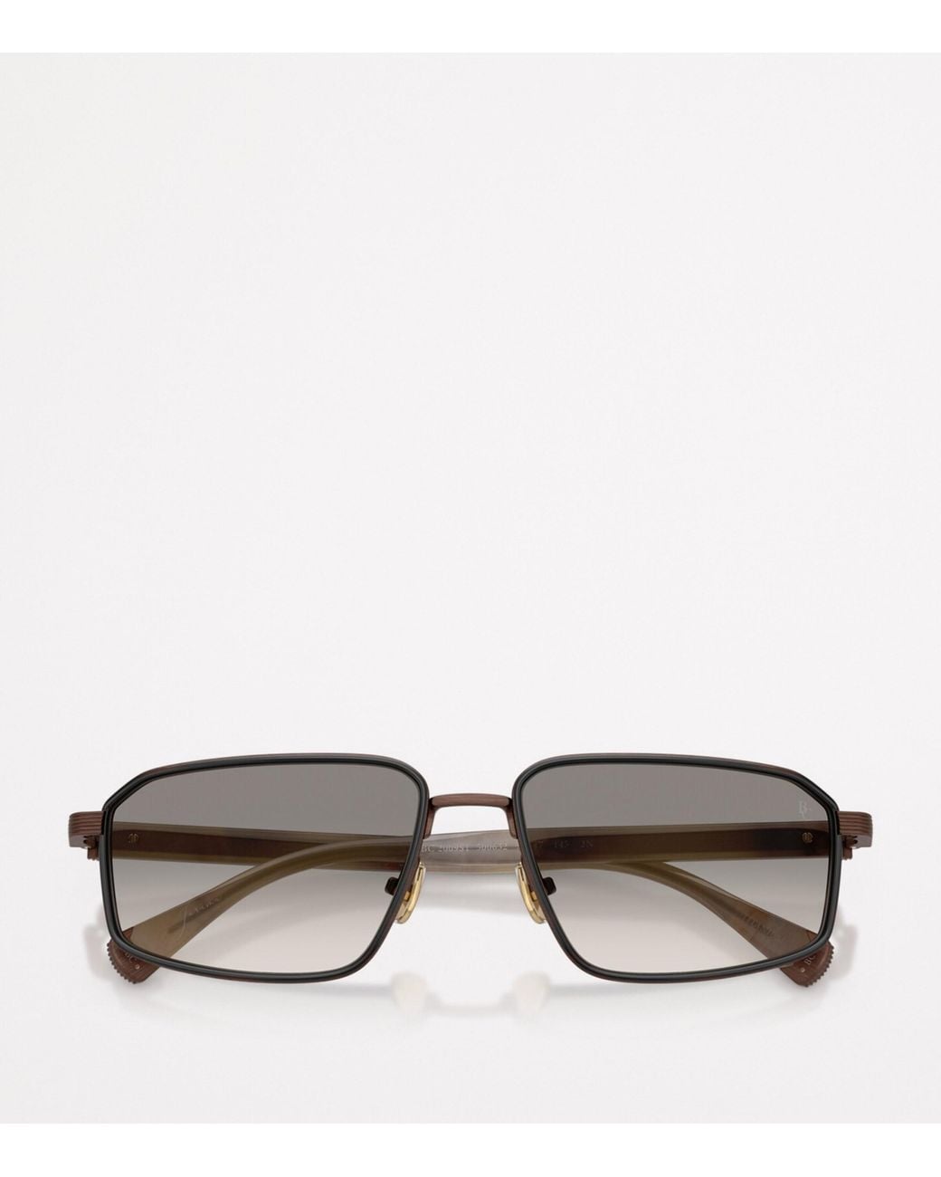 Brunello Cucinelli Gray Titanium Rectangle Jarama Sunglasses for men