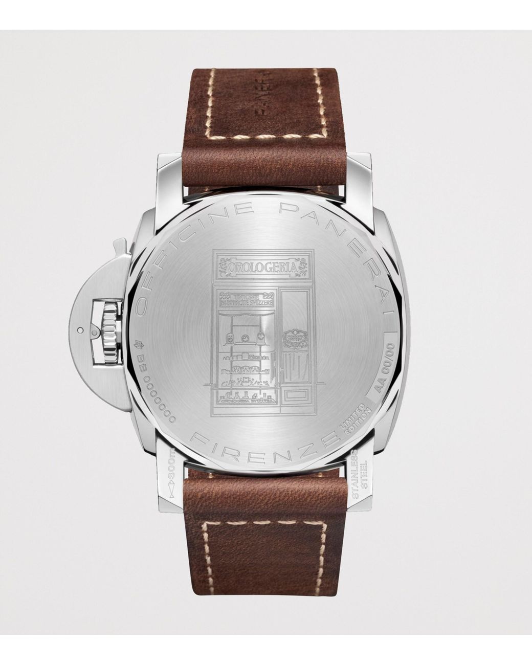 Panerai Gray Steel Luminor Firenze 8 Giorni Watch
