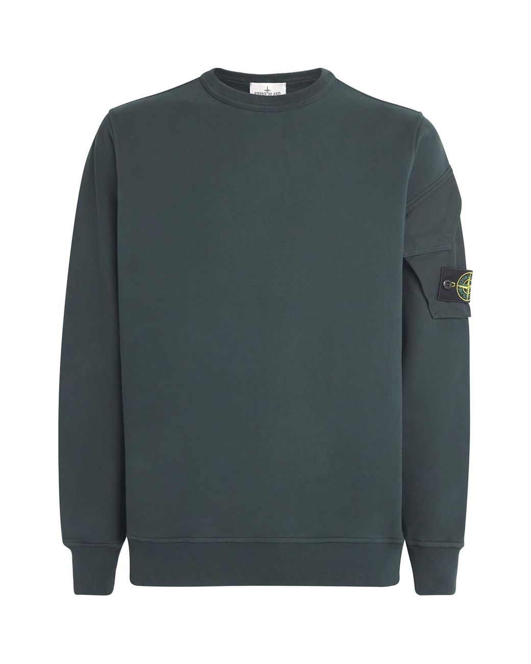 Stone Island Green Cotton Compass Pocket Sweatshirt for men