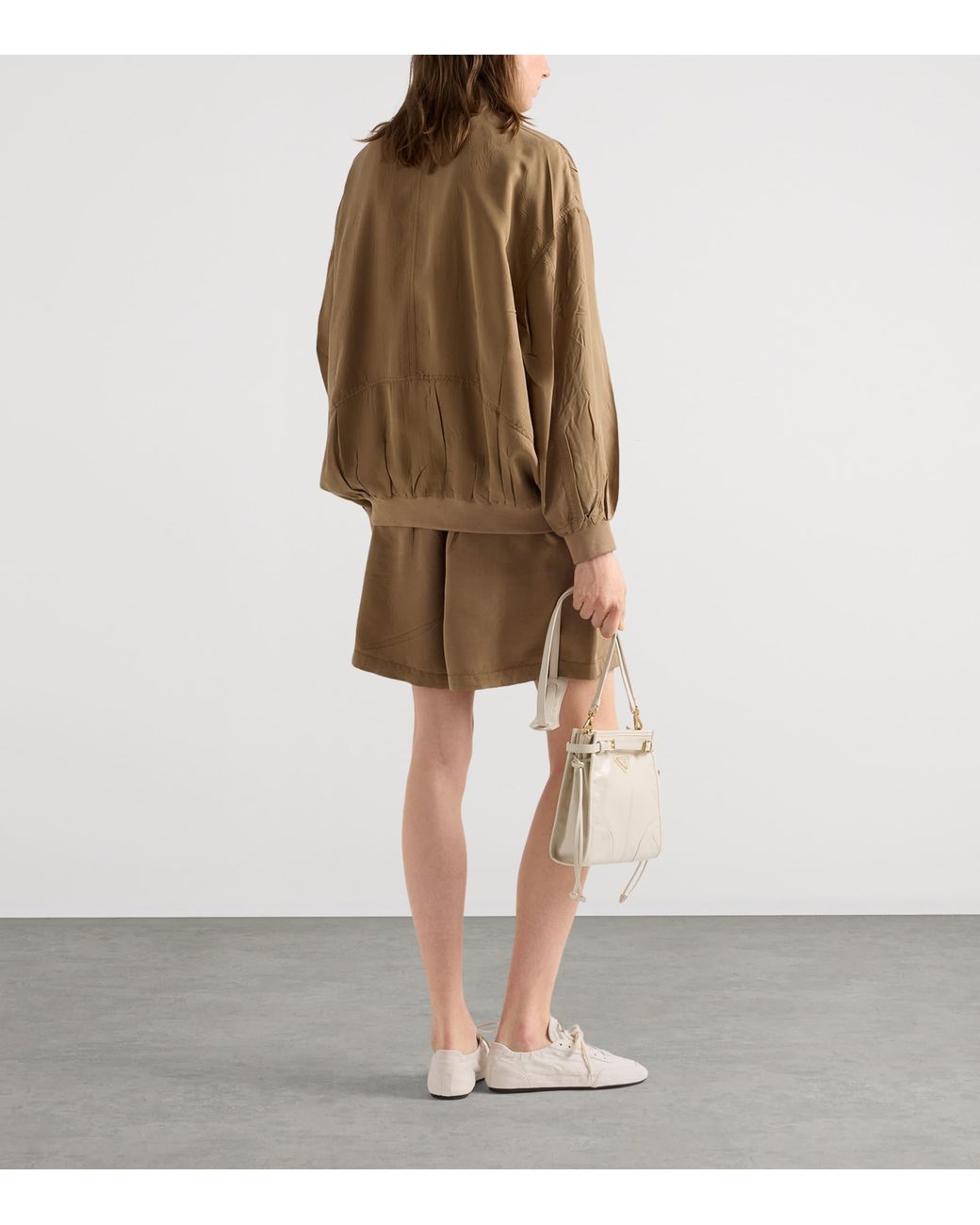 Prada Natural Garment-Dyed Shorts